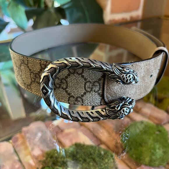 GUCCI GG Supreme Monogram Dionysus Beige Suede 80.32 - Picture 2 of 4